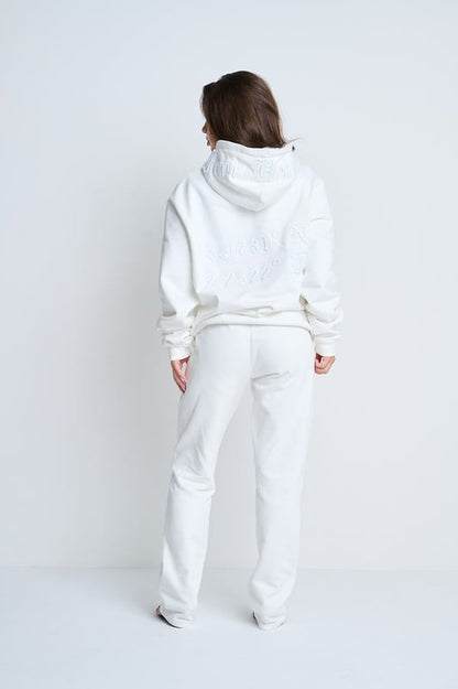 Off White Embroidered Sweatpants