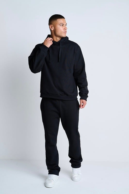 Vantara Black Embroidered Hoodie